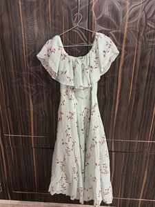Floral Off-Shoulder Ruffle Maxi Dress