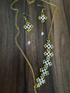 Beaded Necklace and Earring Set