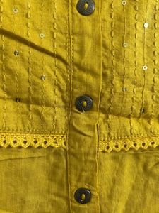 Yellow Kurta with Sequins