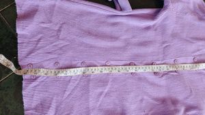 Lilac Ribbed Button-Up Sweater