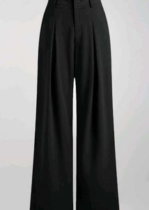 Wide Leg Black Trousers