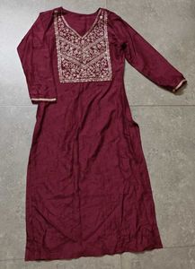 Maroon Kurta Set with Dupatta