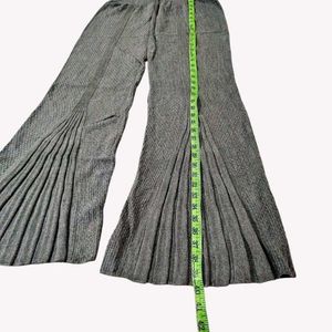 Flared Ribbed Knit Pants