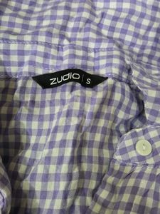 Cute Lavender Gingham Crop Shirt
