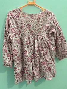 Floral Print Kurta