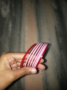 Pink 18 Piece Bangles, Good Condition, Wore Only 2