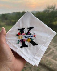 embroidery  Handkerchief coustmization any name