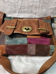 Fossil Boho Patchwork Leather Bag