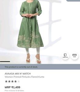 Green Embroidered Kurta