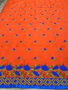 All Over Thread Work Suit Contrast Duptta