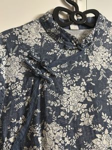Blue floral qipao/cheongsam