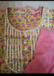 biba girls Floral Sharara set +earring