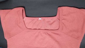 Coral Square Neck T-Shirt