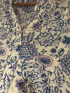 Anokhi Pure Cotton Floral Printed Kurti | Size S