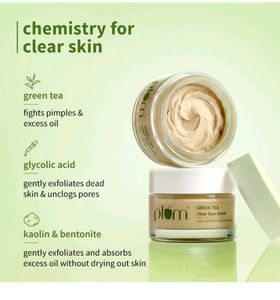 Plum Green Tea Clear Face Mask