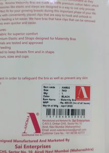 New Anoma Maternity Nursing Bra.