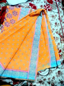 Orange Saaree