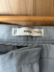 Light Blue Straight fit Trousers