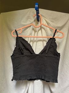 Veromoda Chic Black Ruffle Crop Top