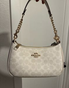 White Coach Monogram Shoulder Bag