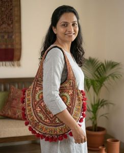 Jaipuria Embroidered Shoulder Bag