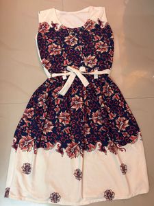 Stylish Floral Print Sleeveless Sun Dress