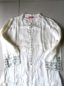 Span Elegant White Kurta for Women