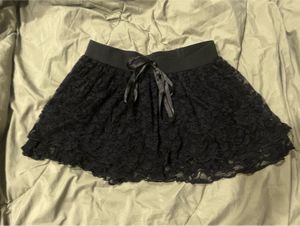 Y2K Lace Mini Skort with Ribbon(NEWME)