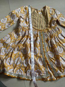 Girls' Tiered Kurta Sharara Set