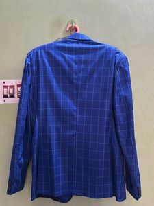 Men's Blue Checked Blazer