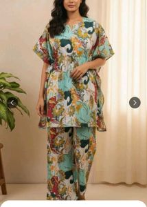 Comfortable Kaftan Kurta Set with Pants