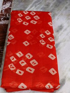 Bandhini Print Gold Zari Sarees