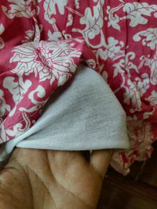 Stylish Pink Floral Kurta Top