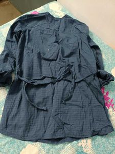 Blue Cotton Kurta