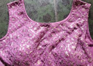 Beautiful Purple Embroidered Gown