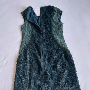 Elegant Teal Floral Lace Dress✨️