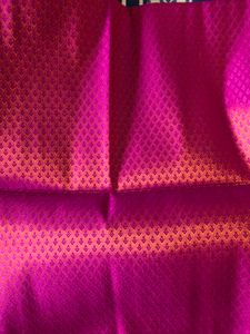 brocade silk dual tone pink gold blouse material