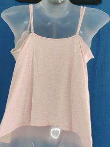 george Pink Lace Trim Camisole