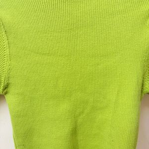 Zudio Square Neck Ribbed Knit Top