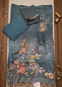 Elegant Teal Floral Kurta Set