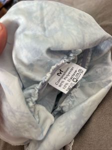 Chic Blue &amp; White Ruched Tube Top