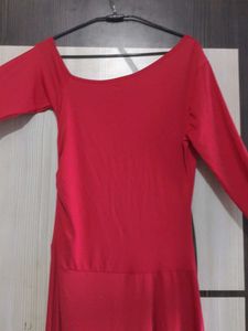 Chic Red Asymmetrical Dress
