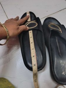 Stylish Black Slip-On Sandals
