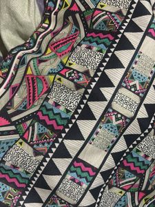 Vibrant Geometric Print Pencil Skirt