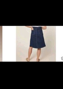 Classic Dark Wash Denim Skirt