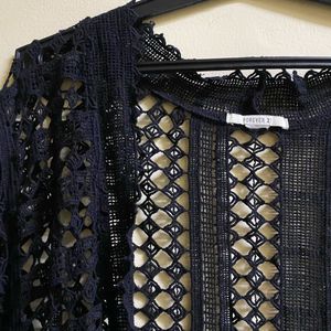 Black Lace Kimono Cover-Up