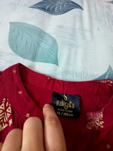 ✨Elegant Maroon Printed Kurta💞
