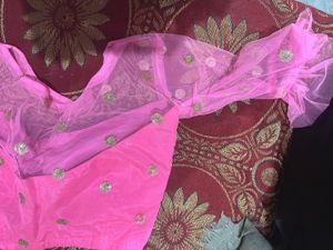 Pink Embroidered Ethnic Skirt