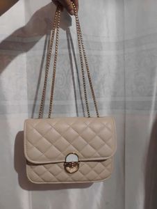 Elegant Beige Quilted Sling Bag for Women ✨
