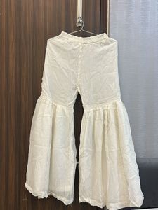 Elegant Cream Palazzo Pants